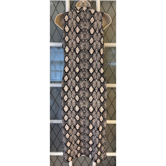 Caution To The Wind Sleeveless Snake Print MIDI Dress Womens Size Large - Picture 3 of 5